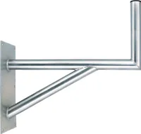 PremiumX 60cm Wandhalter mit Stützelement Stahl verzinkt Ø 48mm Winkel Wand-Halterung für Satelliten-Schüssel SAT-Antenne