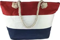 BambiniWelt by Rafael K. Strandtasche mit Reißverschluss XXL Beachbag Shopper Einkaufstasche Schultertasche für Damen