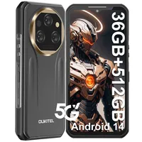 OUKITEL WP39 Pro vonkajší mobilný telefón 5G 36GB+512GB Android 14 vonkajší smartfón bez zmluvy 11000mAh 6,6” FHD+ IP68 vodotesný GPS NFC, čierny