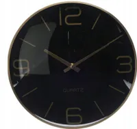 Wohnzimmer Wanduhr modern schwarz 30,5 cm