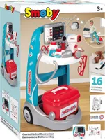 Medizinischer Elektronikwagen mit Zubehör.