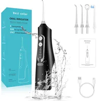 OKWISH Munddusche Kabellos, Tragbar Elektrische Zahnreiniger, 310ML Wassertank Wiederaufladbar Zahndusche Doppelt Wasser Zähne Flosser, IPX7 Wasserdicht Mundduschen