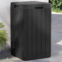 vidaXL Venkovní odpadkový koš antracit 38x38x65 cm PP