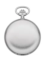 Regent Taschenuhr verchromt analog Quartz silberfarben P-728_P604