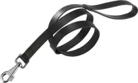 hundeschnur 180 x 2 cm Leder schwarz