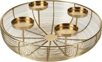 Teelichthalter aus Metall - Goldfarben - 37 cm