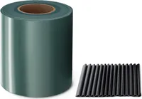 7 x MIDORI® PVC Sichtschutzstreifen 35 m x 19 cm Doppelstabmatten Zaunfolie Zaunblende Clips Grün