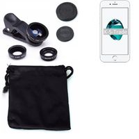 K-S-Trade Smartphone Kamera Linsen Set Kompatibel mit Apple iPhone 7 3in1 Clip-On Kamera Adapter Macro Weitwinkel FishEye Fischauge Objektiv Linse