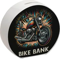 Chopper-Motorrad Spardose mit Spruch Bike Bank