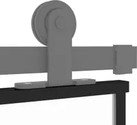 vidaXL Schiebetür Schwarz 76x205 cm Hartglas und Aluminium