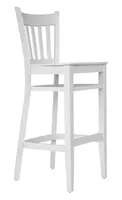 Barstuhl Barhocker mit Lehne Tresenhocker, Hocker Holz Buche Massiv weiß,  fertig montiert. Belastbarkeit 150 kg *TB002 H-78