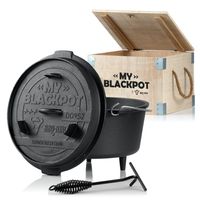 BBQ Toro Dutch Oven "My Blackpot", speciální edice 9,0 l včetně dřevěného boxu, litinový hrnec