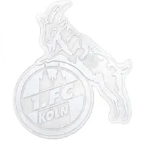 Sticker Aufkleber transparent (silber) 1. FC Köln