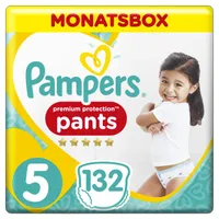 Pampers Premium Protection Pants Gr. 5 Junior 12-17kg Monatsbox, 132 Stück - Größe 5 - 132 Stück