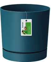 Prosperplast Kvetináč plastový s podmiskou okrúhly modrý 0,7 l