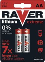 Raver Lithium Batterien für Outdoor von EMOS, AA Mignon Batterien für den Außenbereich, Außensensor, Digitalkamera, Taschenlampe, 2er Pack, 1321212000