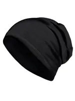 Unuo, Detská merino čiapka, čierna - M (49-52 cm)