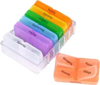 7 Tage Pillenbox Medikamentenbox Tablettenbox Pillendose Pillenturm Spender bunt