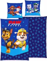 Herding Renforcé Wende Bettwäsche 2 tlg. 135x200cm Paw Patrol Hunde Rubble Chase Blau Knopfleiste