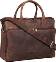 Benthill Laptoptasche Echt-Leder I Leder Umhängetasche für Laptop I Aktentasche für Notebook I Damen und Herren Tasche I Notebooktasche