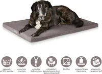 ONVAYA® Hundebett | Größe L | 89 x 60 x 5 cm | 95 Grad waschbar | orthopädisch | grau | wasserdicht | Hundekissen | Liegekissen | Schlafplatz | Tierbett | Ruheplatz | Hundematte | Hundematratze