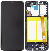 Original LCD Display Touchscreen Bildschirm Rahmen Schwarz für Samsung Galaxy A20e A202F