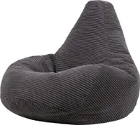 icon Sitzsack Bean Bag Dalton, Anthrazitgrau, Cord, Groß, Sitzsäcke Für Das Wohnzimmer, Schlafzimmer, Sitzsack-Sessel Für Erwachsene - Hergestellt in Deutschland