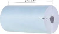 Barevný termální papír v roli 57*30 mm (2,17*1,18 palce) Účetní účtenka Fotopapír s průhledným potiskem pro kapesní termální tiskárnu PeriPage A6 pro mini fototiskárnu PAPERANG P1/P2, 3 role