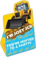 JCB - Einladungen 6er-Pack - Karton SG30917 (Einheitsgröße) (Gelb/Blau/Weiß)
