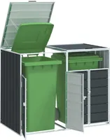 vidaXL Box na odpadky pre 2 tony antracit 144x81x113 cm oceľ