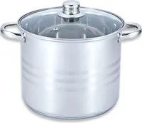 Edenberg Edelstahl-Topf mit Glasdeckel 15,5L, 30 cm EB-547