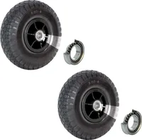 2x Sackkarrenrad 260x85 mm 3.00-4 Nabenlänge 60 mm Bollerwagenrad, Luftrad, Ersatzrad versetzt