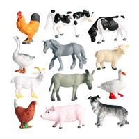 12 Stück Tierfiguren Bauernhoftiere Figuren Tiere Modell Set Kinder Spielzeugset
