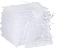 50 Stück Organzasäckchen 20x30 cm Weiß Organzabeutel Gross Organza Säckchen Zum Befüllen Geschenktüten Aufbewahrungstasche für Geschenksäckchen Hochzeit Weihnachten Beutel Party Geschenk