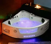 Luxus LED Whirlpool Badewanne SET 152x152cm +Heizung+Hydrojet + Ozon Modell 2024