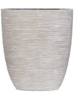 Capi Europe Topf oval hoch Rib Anthracite & Ivory - 14x32x17 - Elfenbein