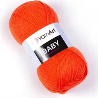 YarnArt Baby 8279 – Weiche & Hautfreundliche Babywolle, Perfekt für Kuschelige Strickprojekte, Orange