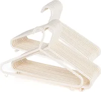 Premium Kleiderbügel Set, 30 Stück Beige Kleiderbügel Kunststoff mit Haken,Haltbare Antirutsch Anzugbügel Platzsparend Entwickelt für Kleidung Anzüge, Jacke, Hose, Mäntel, Shirts, Länge 37CM