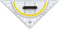 WEDO Geodreieck Hypotenuse 160 mm mit abnehmbarem Griff (1 Stück)