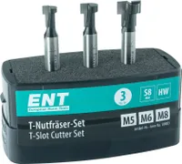 ENT HW-T-Nutfräser Set 3-tlg., je Fräser M5, M6 und M8