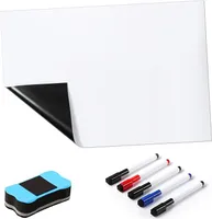 Blendura A3 Magnetische Whiteboard-Folie, Magnettafel Kühlschrank mit 5 Whiteboard-Stiften, Schwamm, DIY Magnetisches Whiteboard für Schule, Büro
