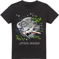 Star Wars - "Pew Pew" T-Shirt für Herren TV4164 (M) (Schwarz)