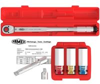 FAMEX 10886-3N Zestaw kluczy dynamometrycznych 1/2” z wkładkami - 30-210 Nm