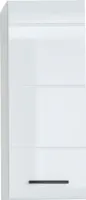trendteam Bad Hänge-Stauraumelement Skin/Gloss/Line Weiß Nachbildung/Weiß Hochglanz Tiefzieh 30 x 77 x 23 cm