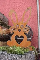 Rostikal Vintage Gartendeko Rost Figur 40 cm Osterhase Ostern Deko Frühling