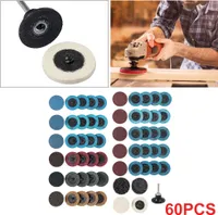 60pcs Schleifscheiben Schleifpapier Set 5cm Korn 60/80/120/180/240 für Schleifmaschine