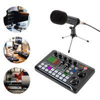Sada kondenzátorových mikrofonů Kondenzátorový mikrofon se zvukovou kartou F998 Live Audio Live Streaming DJ Mixer Mikrofonní stojan