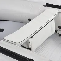 NEMAXX Professional Sitzbanktasche mit Polsterauflage für 230 cm Schlauchboot - Sitzbankauflage, Boot Sitzpolster mit Tasche  - extra weich - Schlauchboottasche, Stauraumtasche, hellgrau