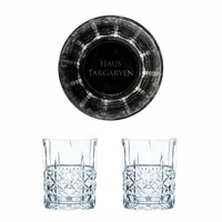 Sada sklenic na whisky Game of Thrones House Targaryen, gravírovaná sklenice na whisky, GoT, 2 kusy, křišťálové sklo, 345 ml