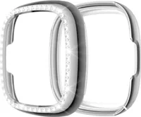 Strap-it Fitbit Versa 3 Diamond PC Hülle (Silber)